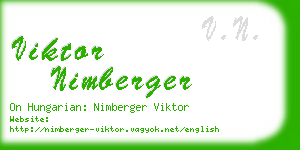 viktor nimberger business card